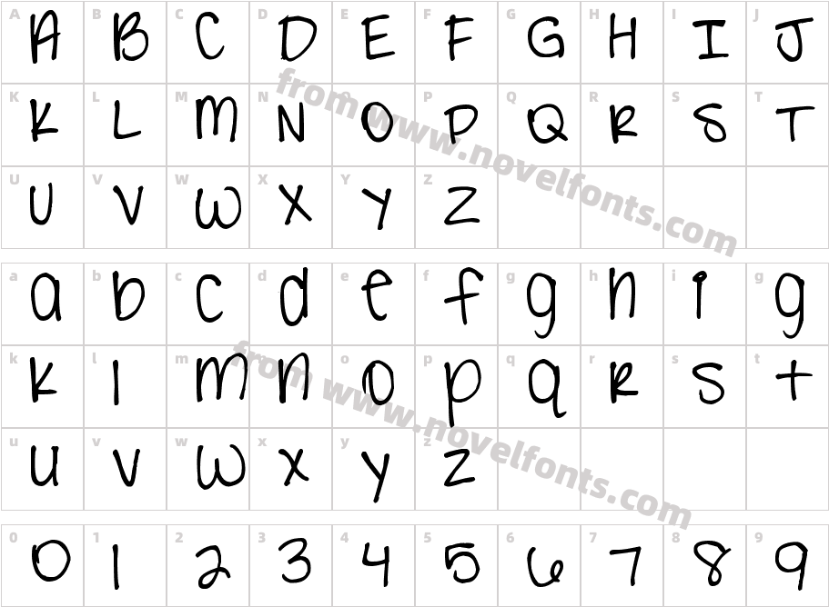 Pea CourtneyCharacter Map