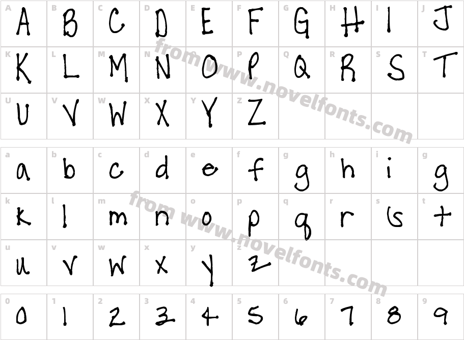 Pea HunzerCharacter Map