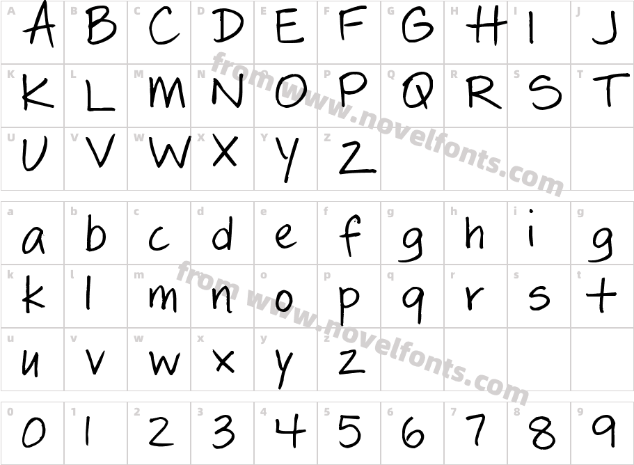 Pea KatieCharacter Map