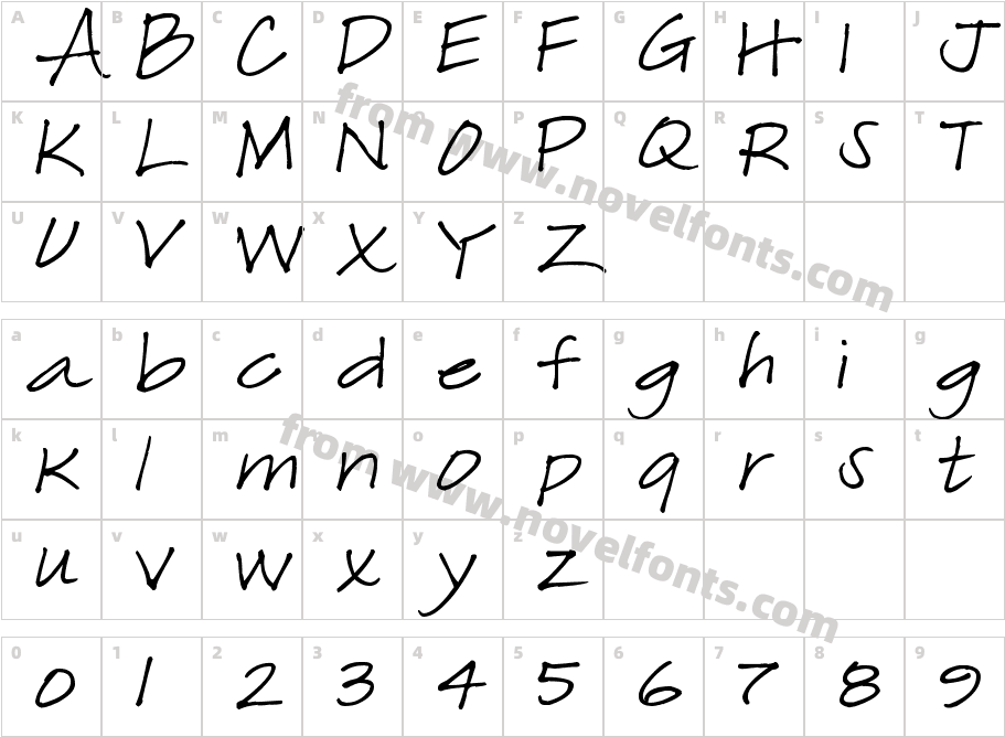 Pea SoniabluCharacter Map