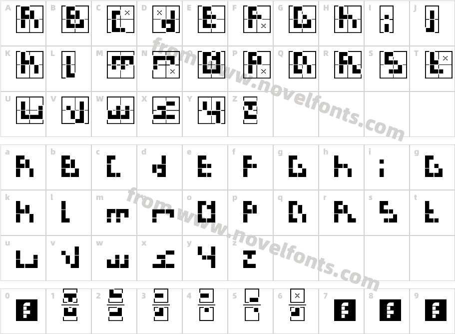 Peecso Font 2.1 RegularCharacter Map