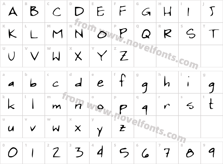 Pen Pal One3Character Map