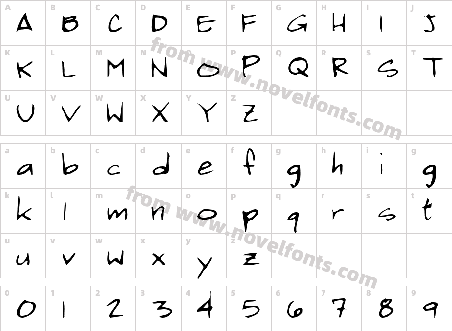 Pen Pal One6Character Map