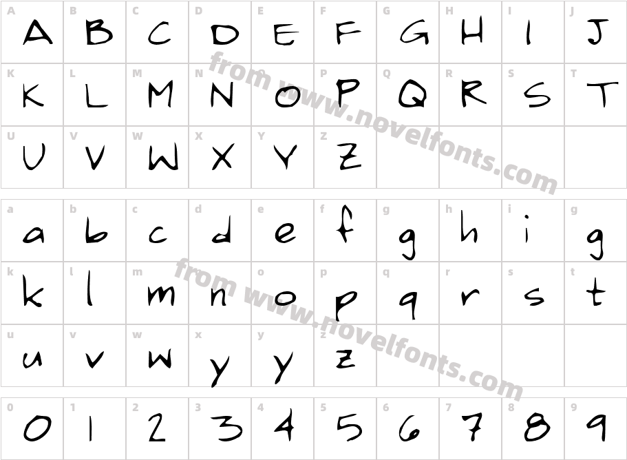 Pen Pal One7Character Map