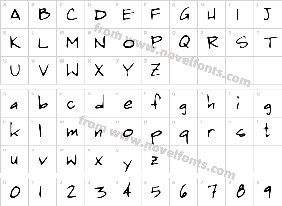 Pen Pal One8Character Map