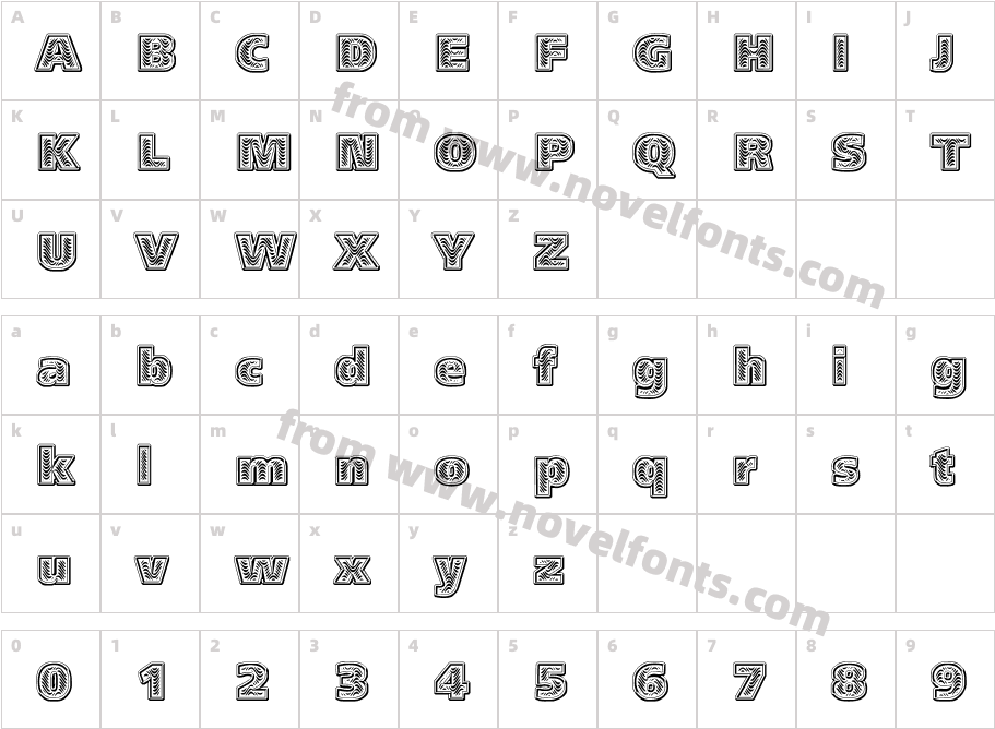 Penni Wize ' Zebrafied'Character Map