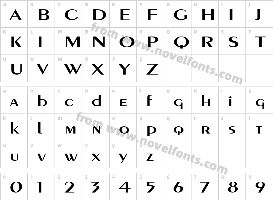 Penwin Extended RegularSWFTECharacter Map