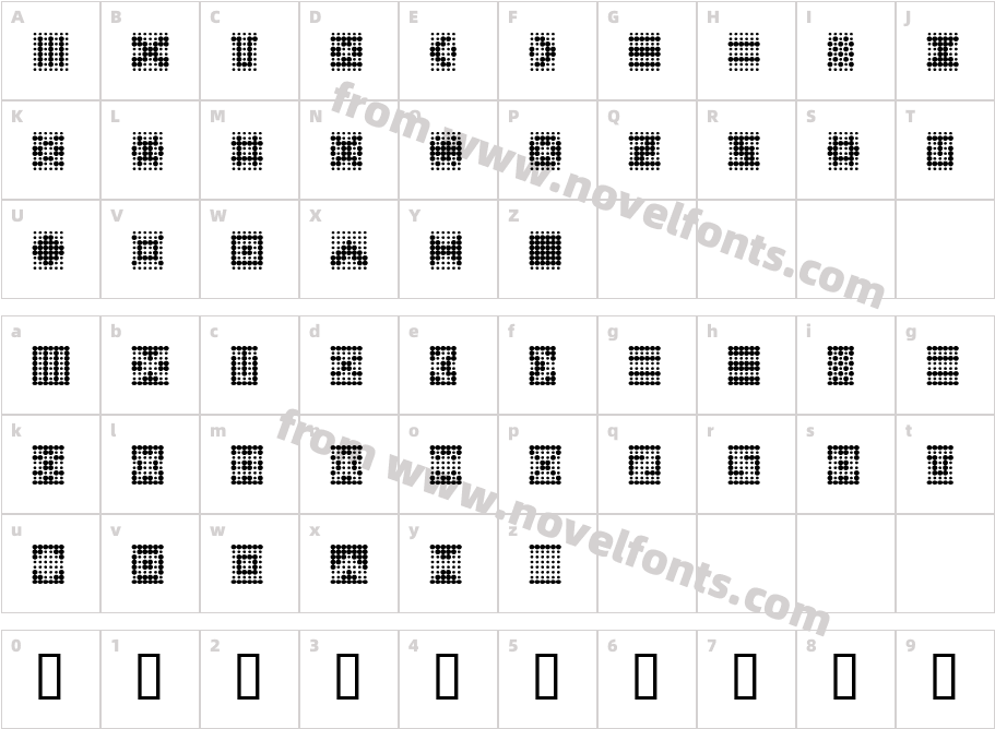 Peppered BTN OrnamentsCharacter Map