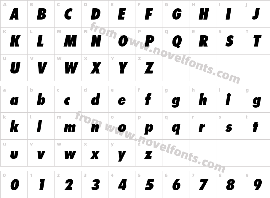 Peter Becker Cond Heavy ItalicCharacter Map