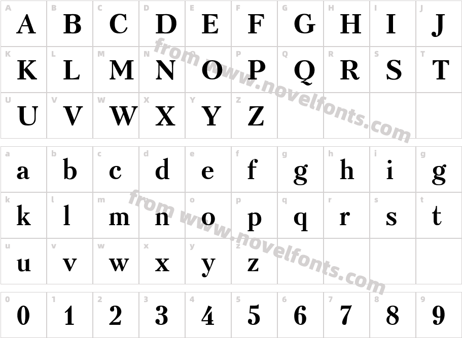 Peterburg BoldCharacter Map