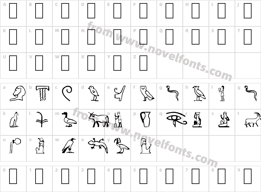 PharaohCharacter Map