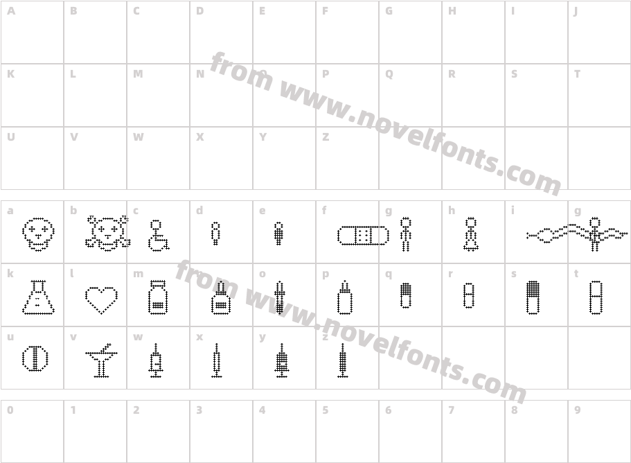 PharmaPicto pictoCharacter Map