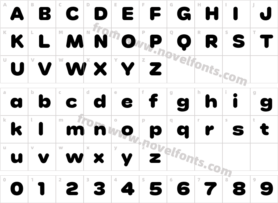 Phluff Test Extra BoldCharacter Map