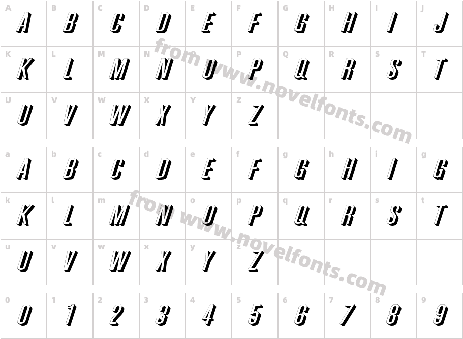 Phoenix Extended ItalicCharacter Map