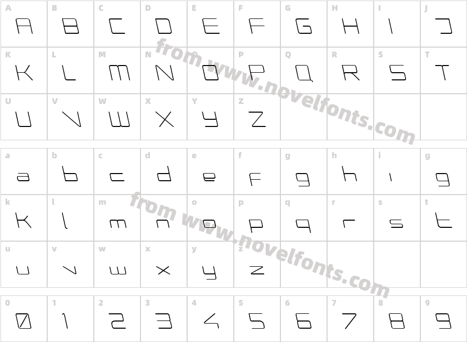 Phuture Rnd Clsd A ItalicCharacter Map