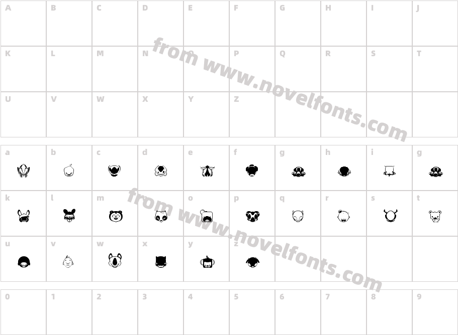 Pictoserie 6Character Map