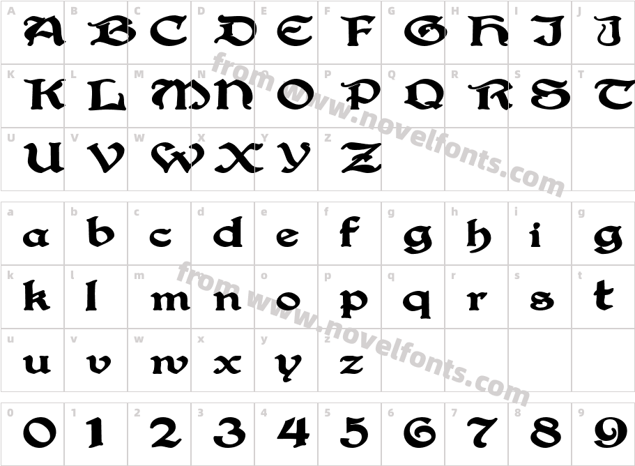 Pirate BoldCharacter Map