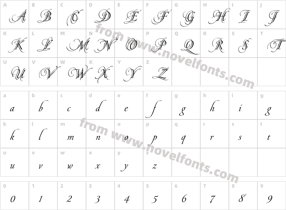 PirouetteLT Std RegularCharacter Map