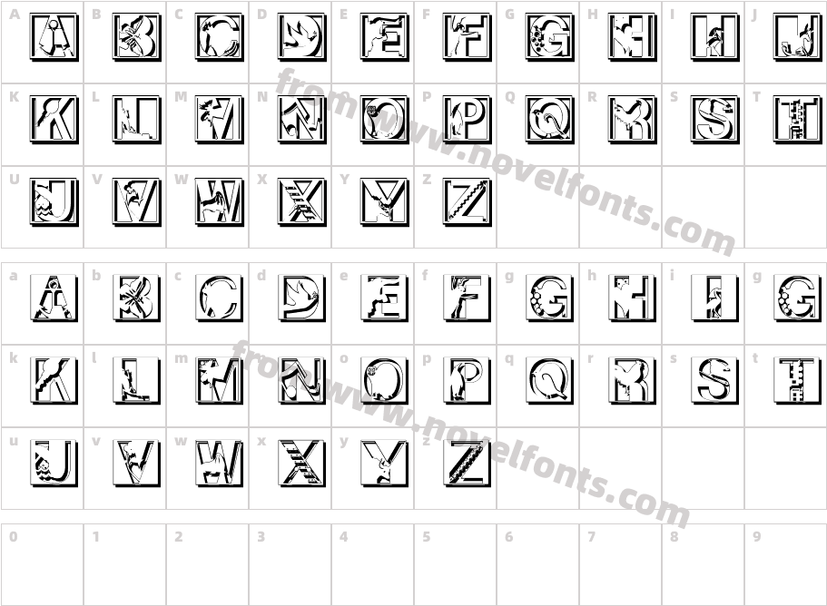 Pix Caps ShadowCharacter Map