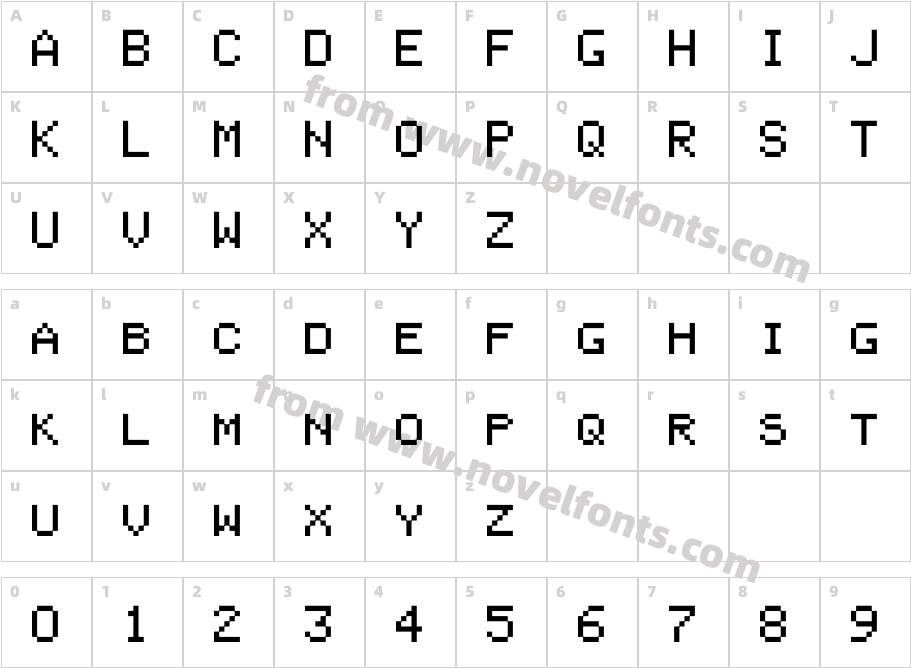 Pixel ColecoCharacter Map