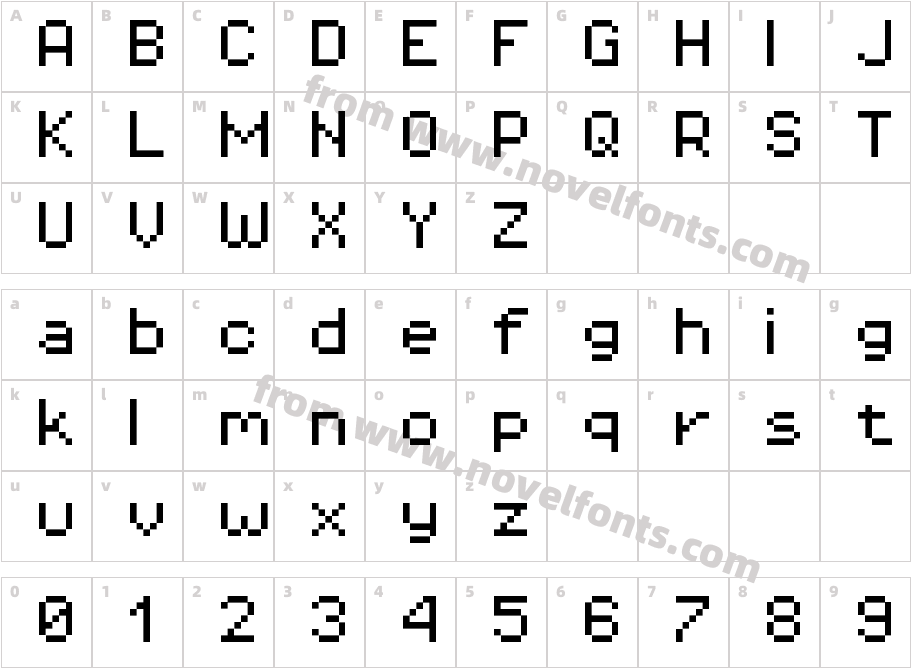 Pixel Operator 8Character Map