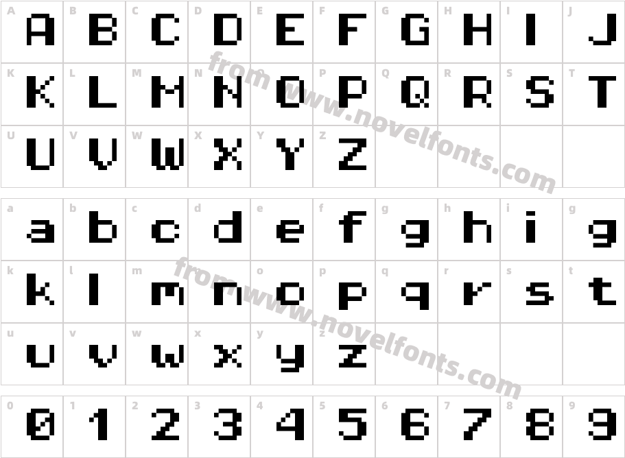 Pixel Operator HB 8Character Map