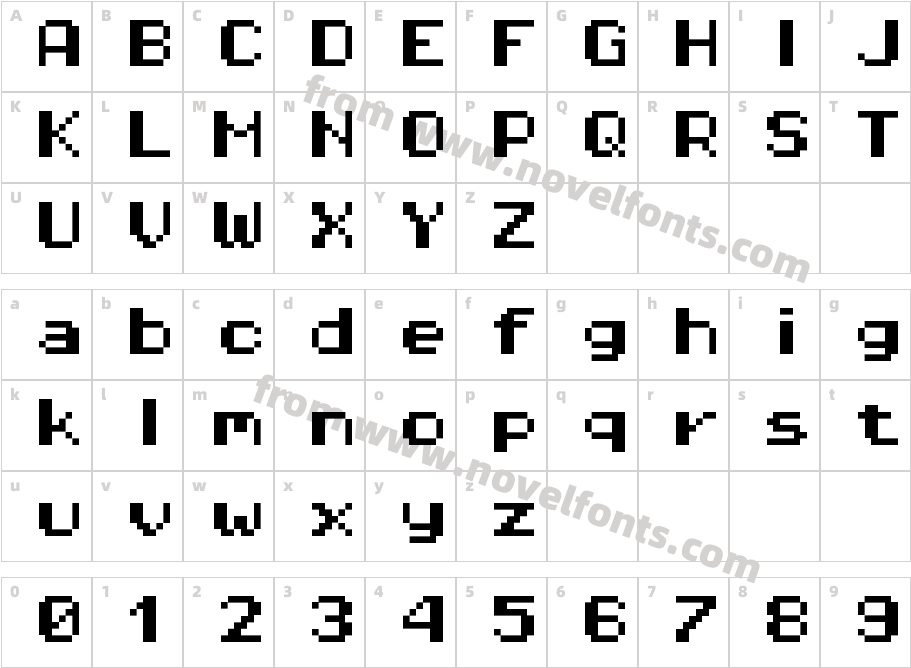 Pixel Operator Mono HB 8Character Map