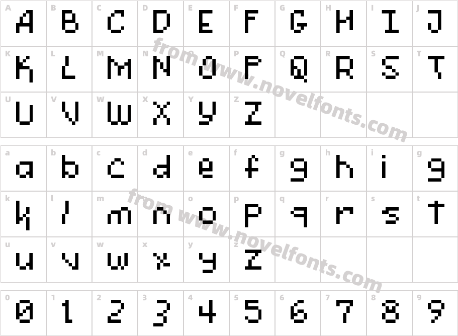 Pixel-Fool BaselineCharacter Map