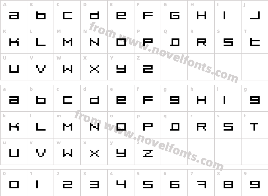 PixeldustCharacter Map