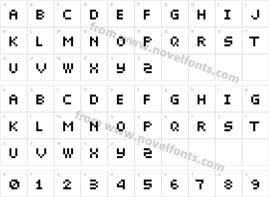 PixeletteCharacter Map