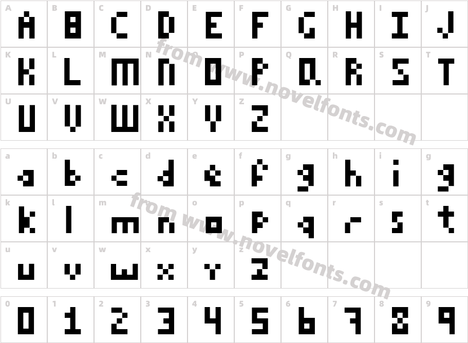 PixelzCharacter Map