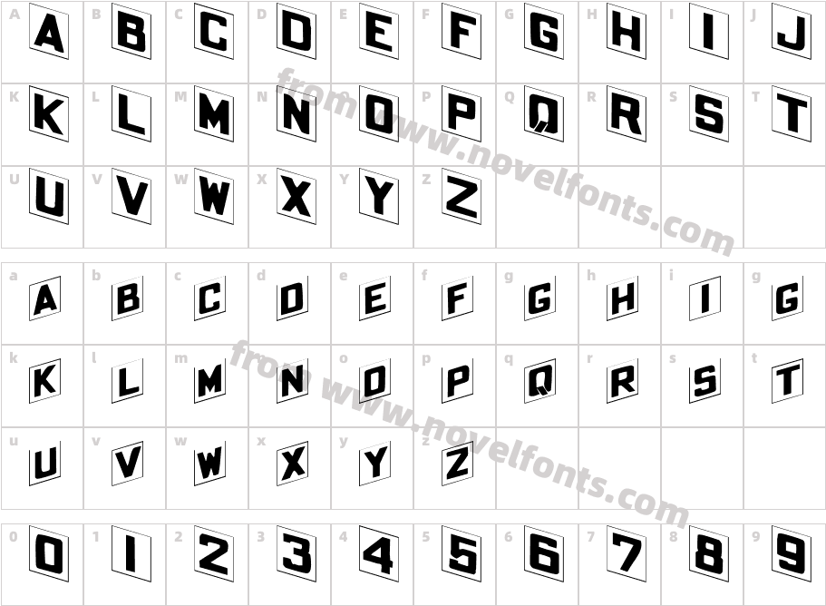 Placecard Extended RegularSWFTECharacter Map