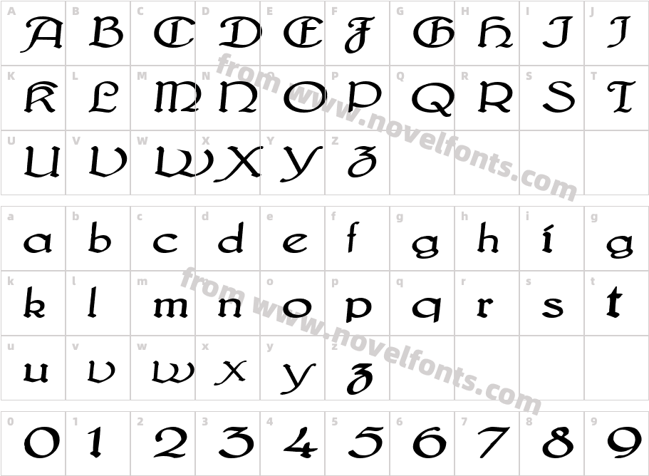 Plato Font New113 SP BoldCharacter Map