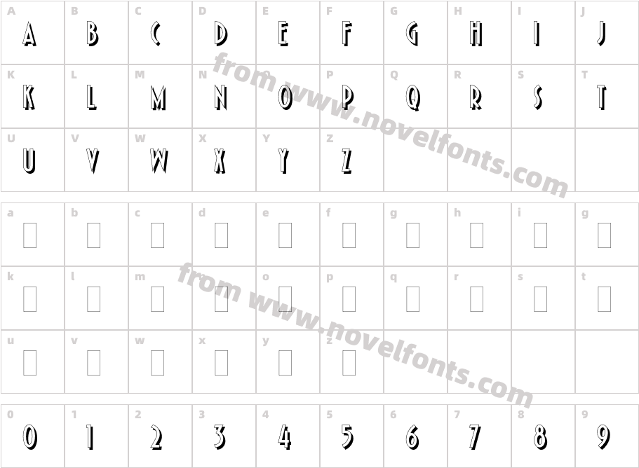 Pleasure Bold Shaded PlainCharacter Map