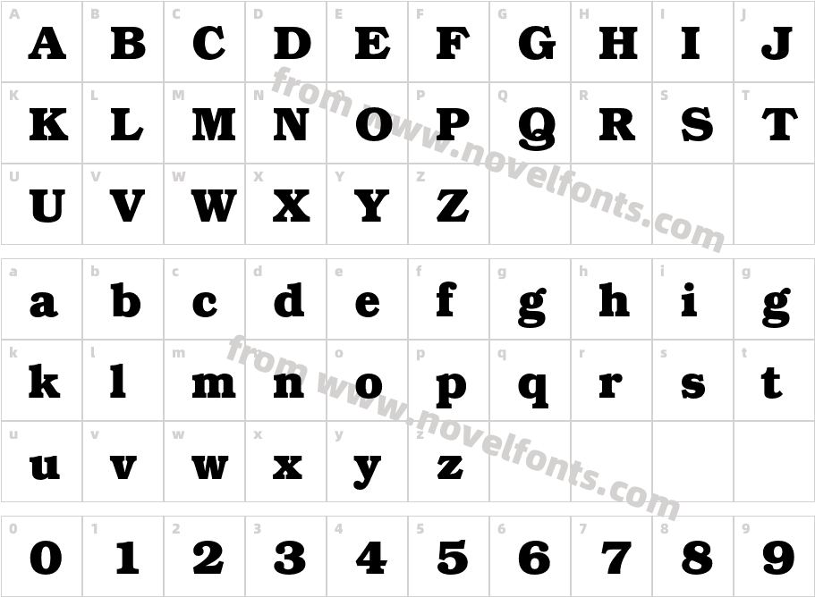 Bookman-BoldCharacter Map