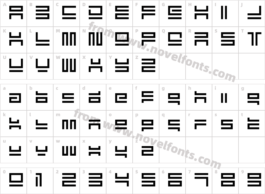 Polymoda RegularCharacter Map