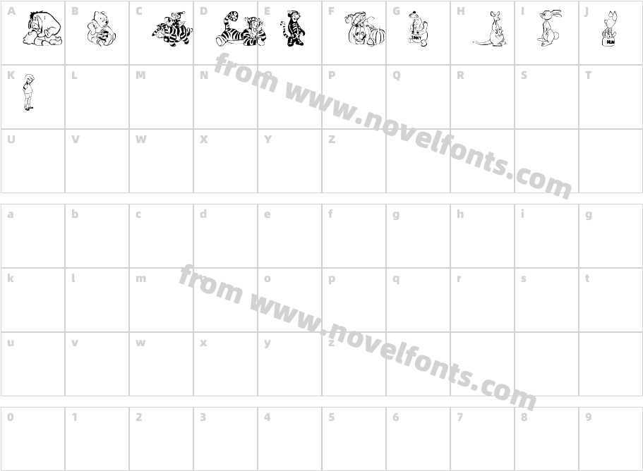 Pooh BearCharacter Map