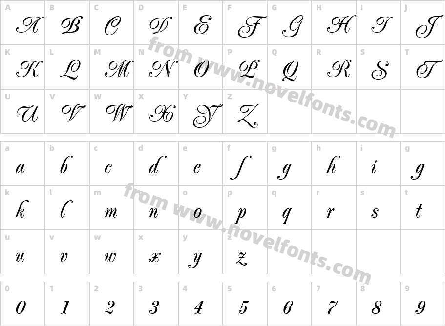 Popular ScriptCharacter Map