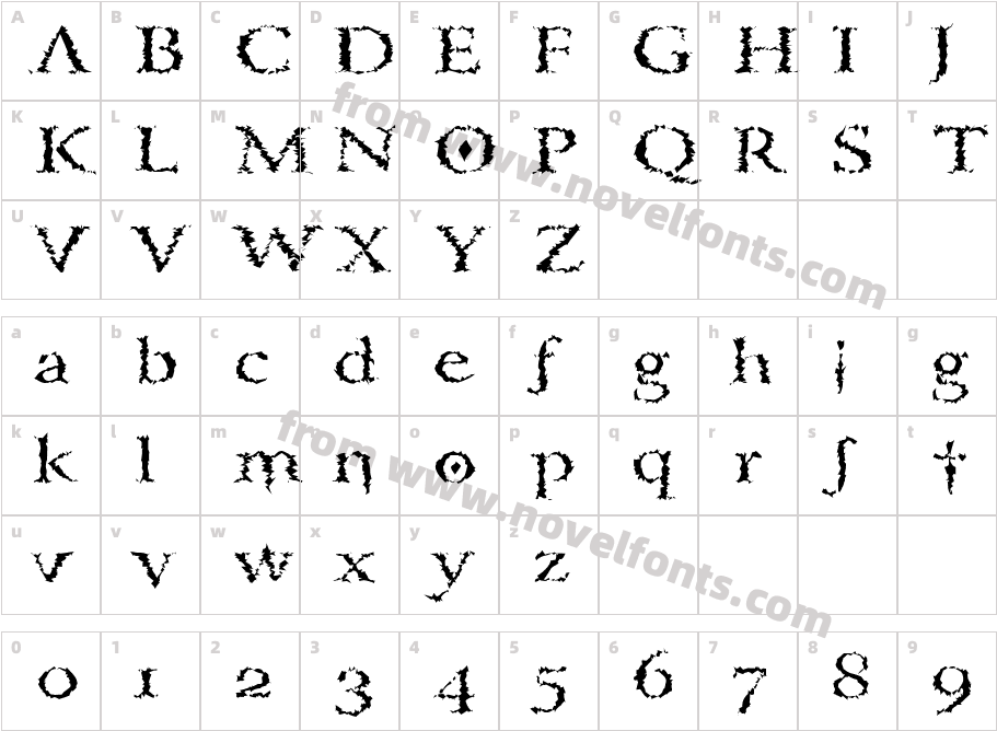 Porcupine Roman Extended RegularSWFTECharacter Map