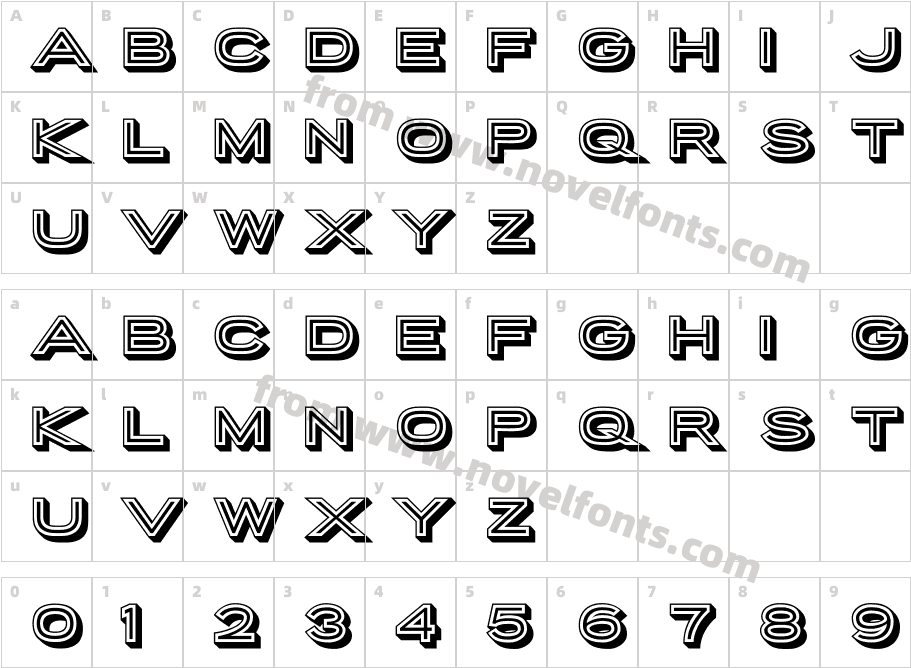 Porter Sans Block RegularCharacter Map