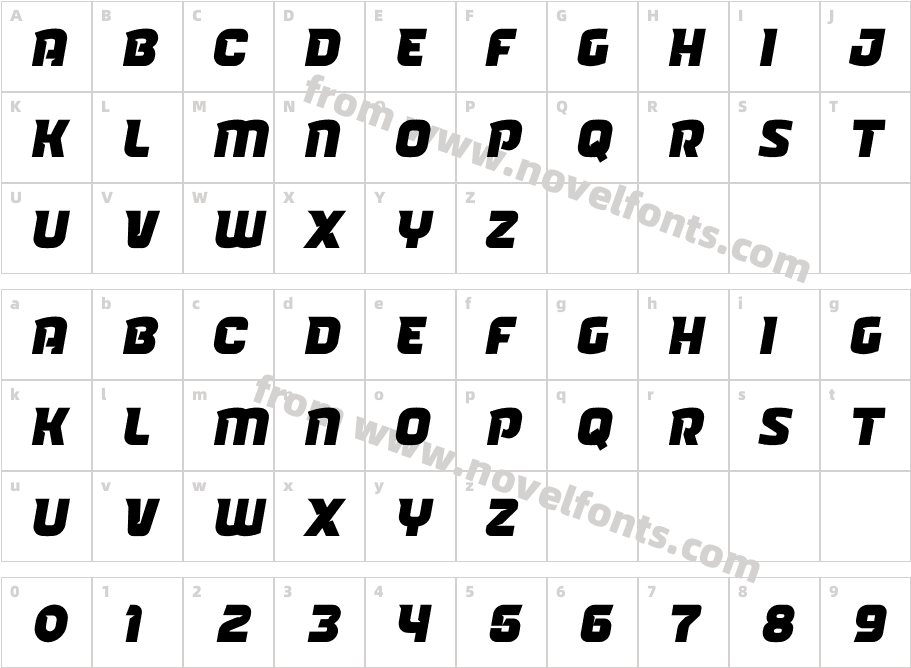 Portings ItalicCharacter Map