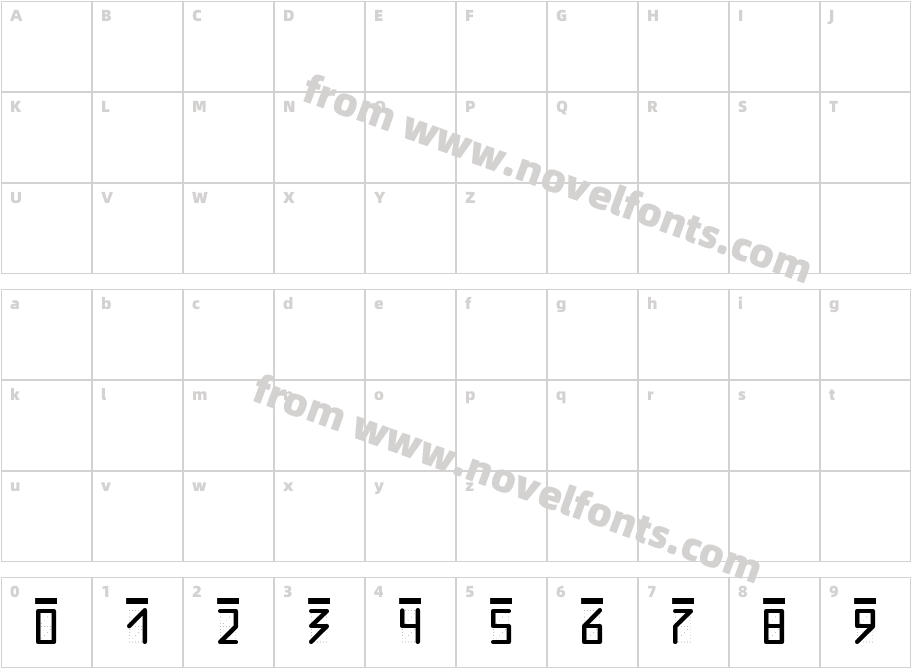 Post Index Black BoldCharacter Map