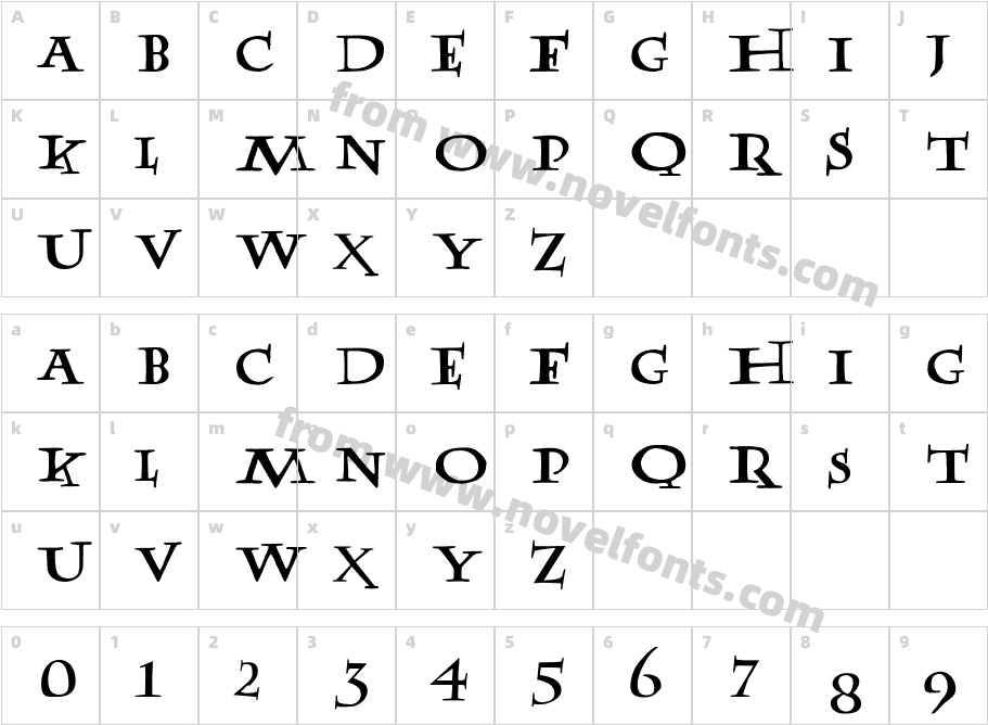 Potter Fuse Letter NormalCharacter Map