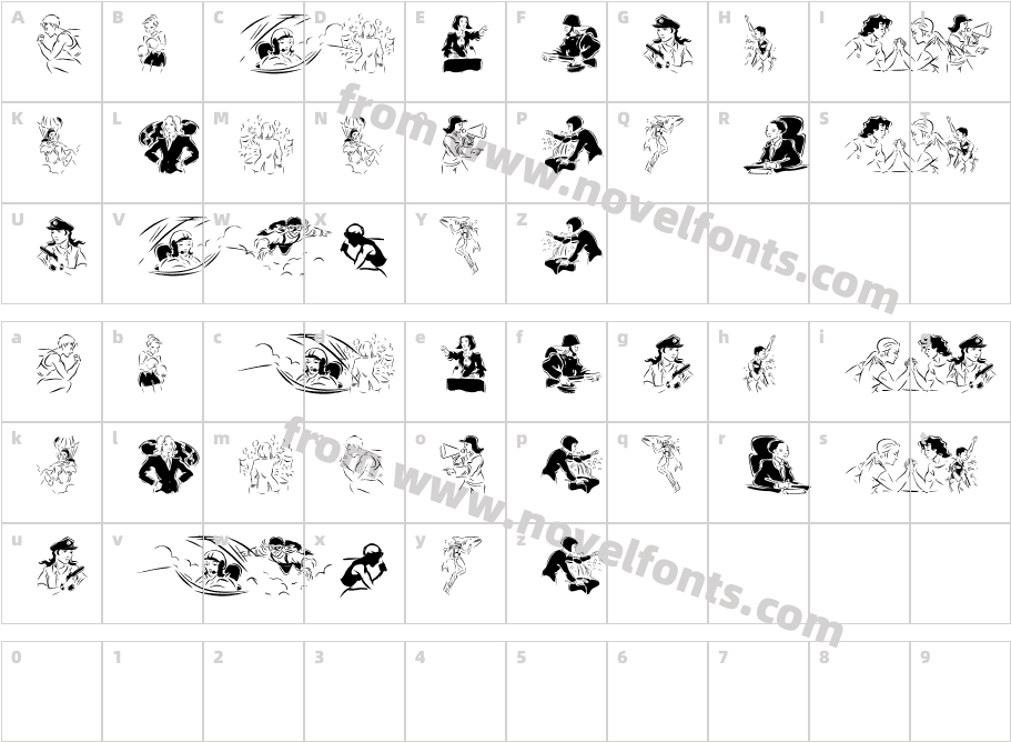 Power WomanCharacter Map