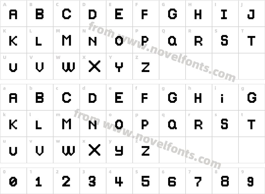 Preschool BitsCharacter Map