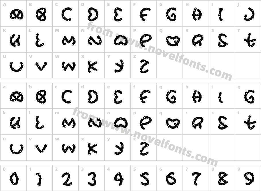 Pretz SaltedCharacter Map