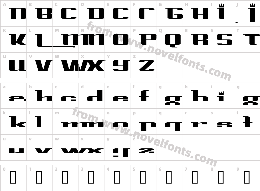 Prince Albert Extended RegularSWFTECharacter Map