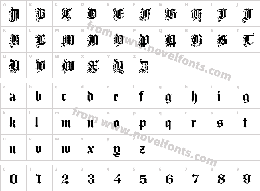 Progressive Text NormalCharacter Map