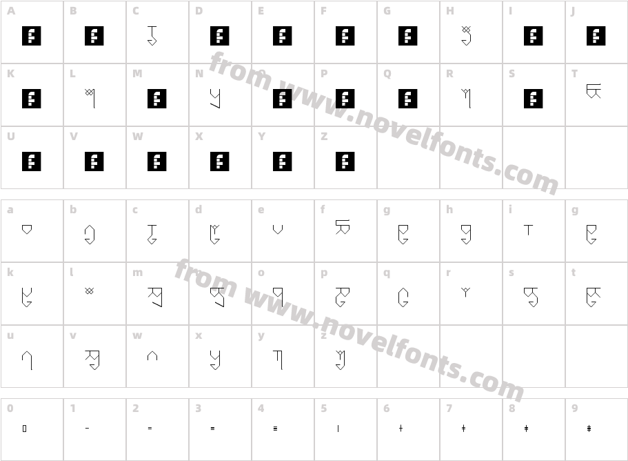 Project Beta RegularCharacter Map