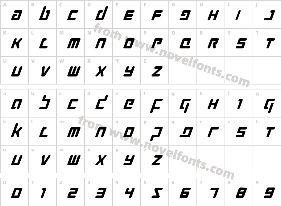 Prokofiev Bold ItalicCharacter Map